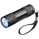 Latarka 9 LED metalowa