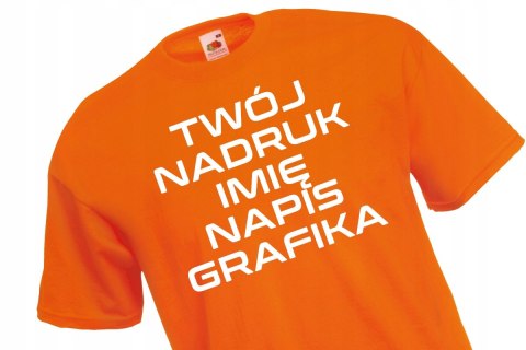 KOSZULKA T-SHIRT z WŁASNYM nadrukiem IMIENIEM LOGO