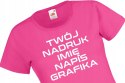 KOSZULKA T-SHIRT z WŁASNYM nadrukiem IMIENIEM LOGO